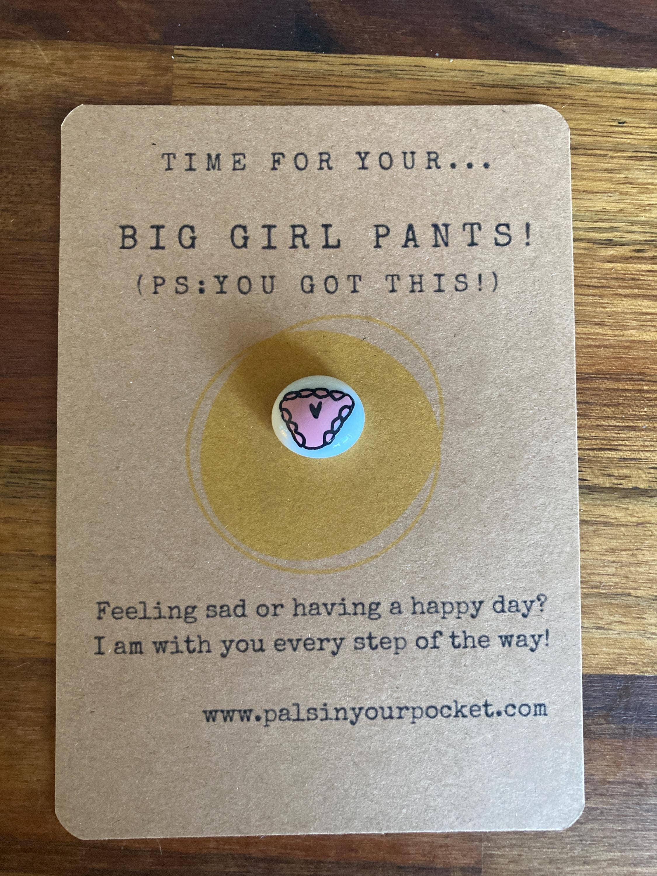 Pals in your Pocket – wholesale Keepsake coin/token – Big Girl Pants Of Positivity With Inspirational Quotes1