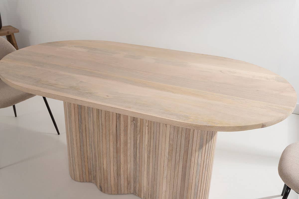 Gdeco - Wholesale Coffee Table - Mango Dining Table With Wooden Leg 160X90X77Cm2