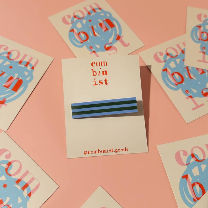 Combinist Goods - Wholesale Hair Clip - Women's - Striped Hair Clip | Large12