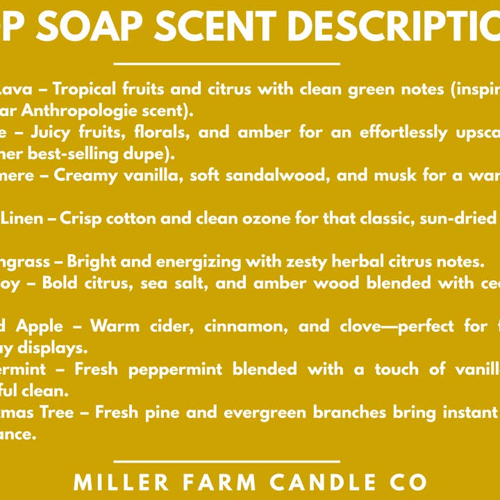 Miller Farm Candle Co - Wholesale Floor Cleaner - Mop Soap Concentrated Floor Cleaner – 32 oz, Multiple Scents1