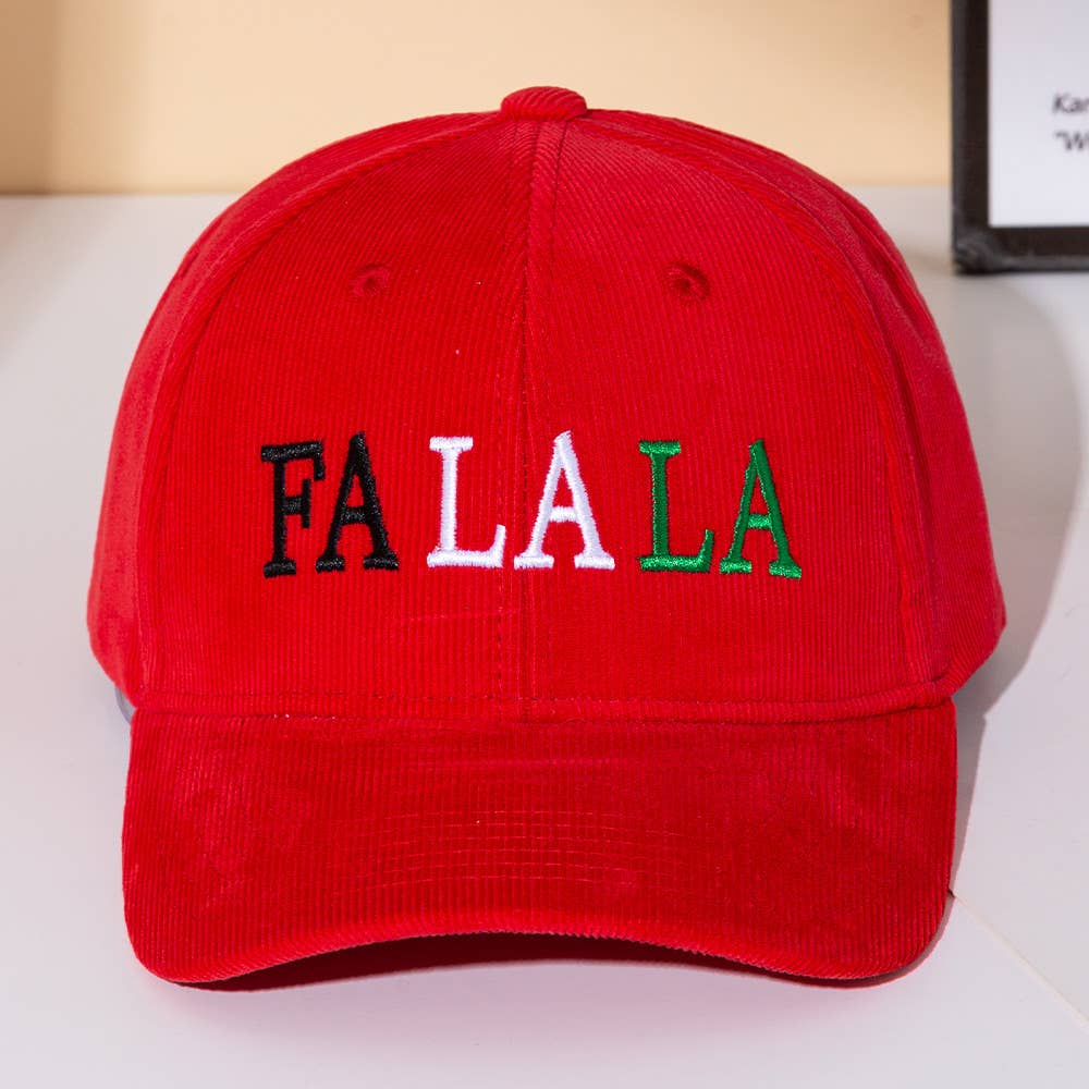 Sensibling Corp. - Wholesale Baseball Cap - Women's - FA LA LA Message Embroidered Five Panel Canvas Snapback Baseball Cap8