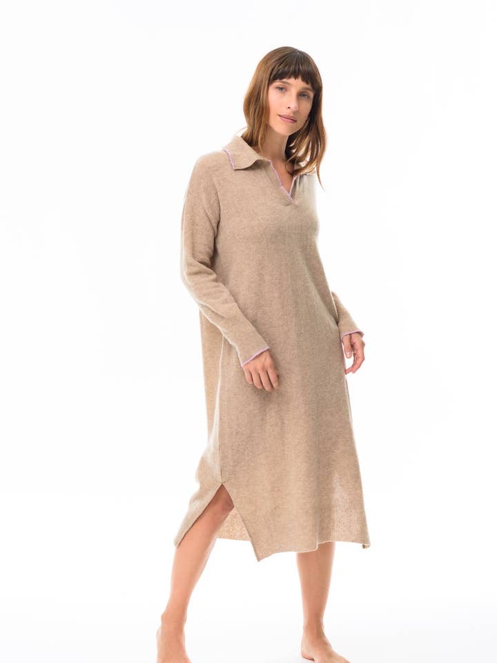 Gardenia - Knitted wool Dress for wholesale by Jibona
