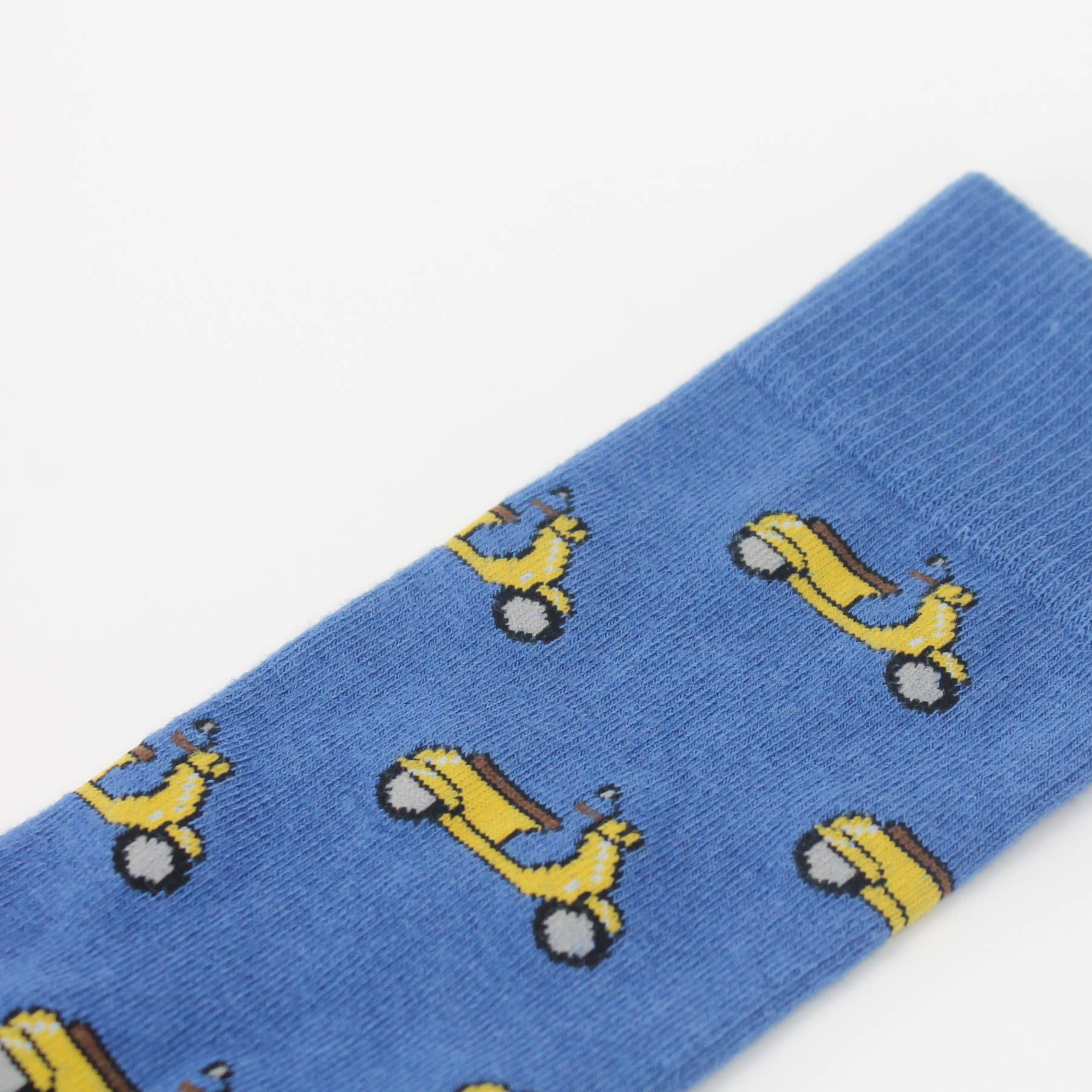 Slopes&Town - Wholesale Socks - Unisex - Sky Blue and Yellow Vespa Bamboo socks1