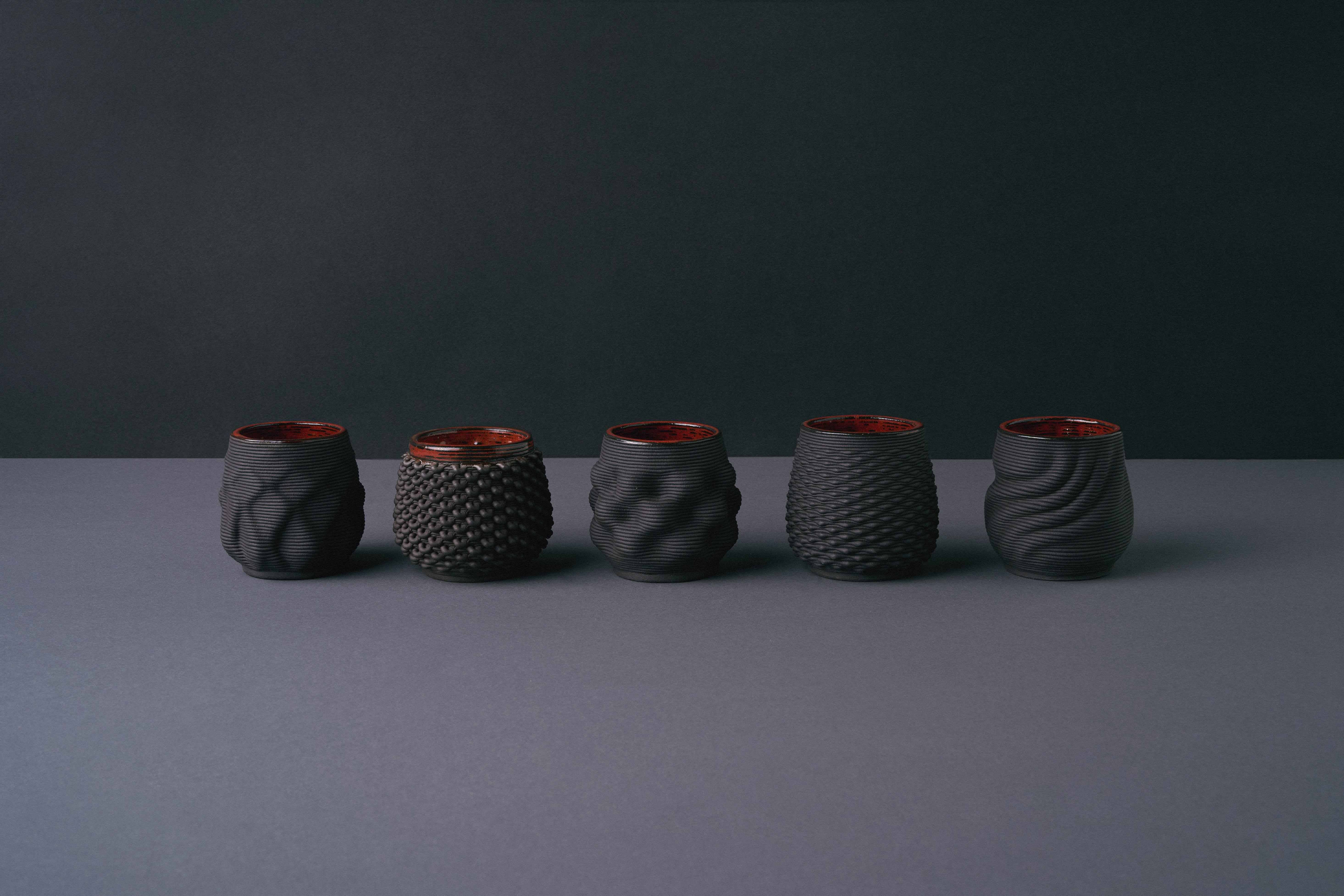 the loom lab - Wholesale Coffee/Tea Cup - Dream Mini – Black Havana - 3d Printed Clay Cup1