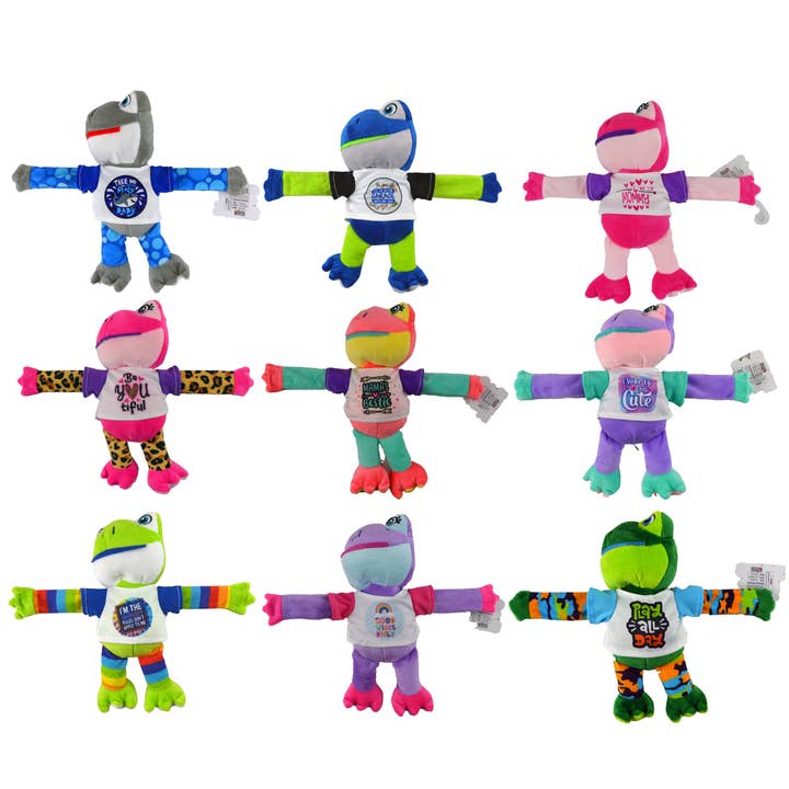 Novelty Closeout - Wholesale Stuffed/Plush Toy - Kids & Baby - Slap Happy Frog 9" Plush Toy Assortment - 9/Pack1