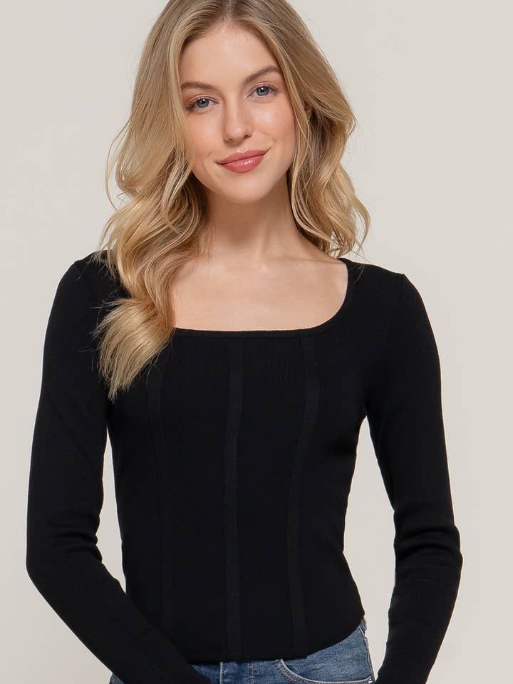 Jeans Active Usa Sweater Grey Double V Neck Ribbed Sweater Top S M