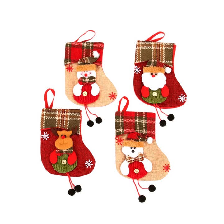 UNISHE - Wholesale Christmas decoration - Decor Christmas Stocking Hanging Ornament Gift Bag ZK37055