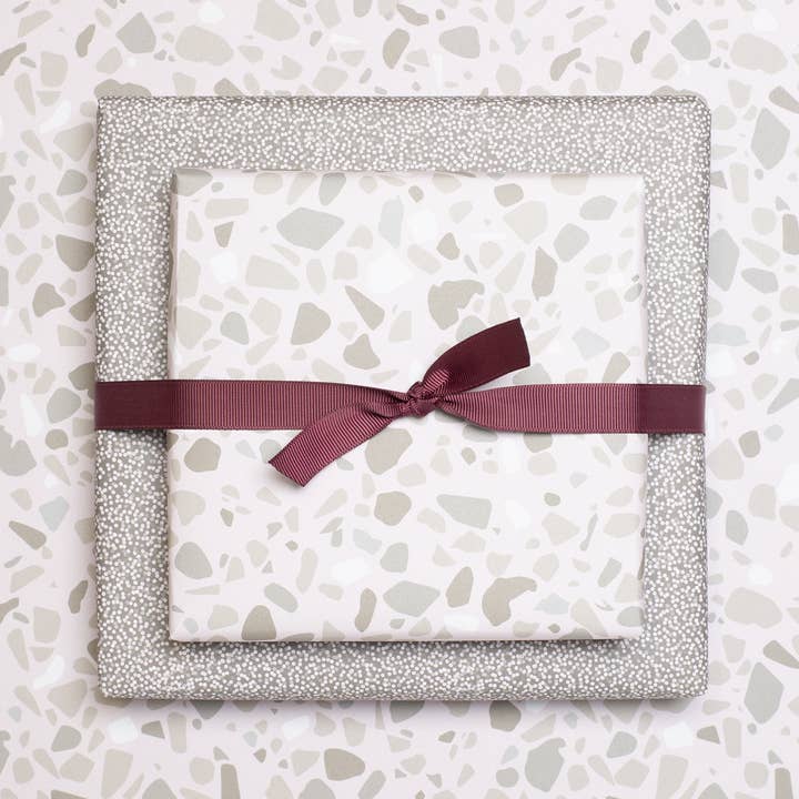 My Pretty Circus - Vente Feuille de papier cadeau - Papier cadeau rose pâle Terrazzo, papier recyclé recto-verso3