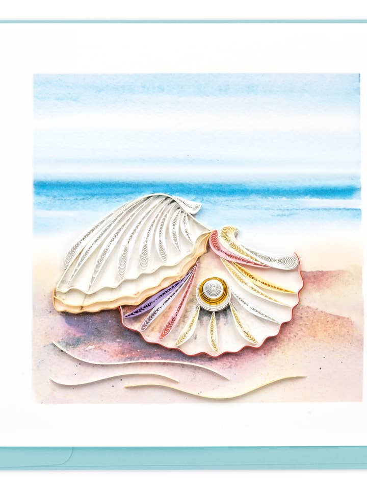 Conchas & Pérola por atacado de Quilling Card