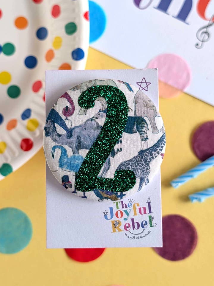 Birthday Badge Age 2 - 2nd Birthday - Kid's Safety Clip for wholesale by The Joyful Rebel