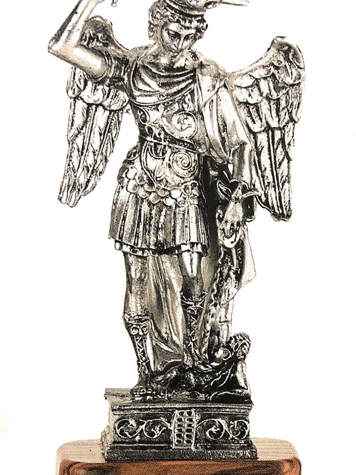 St.-Michael-Statue aus Metall cm. 15 für den Großhandel von Costa Articoli Religiosi
