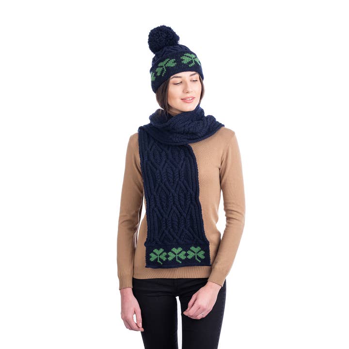 Saol - Wholesale Beanie - Women's - Green Shamrock Wool Hat1