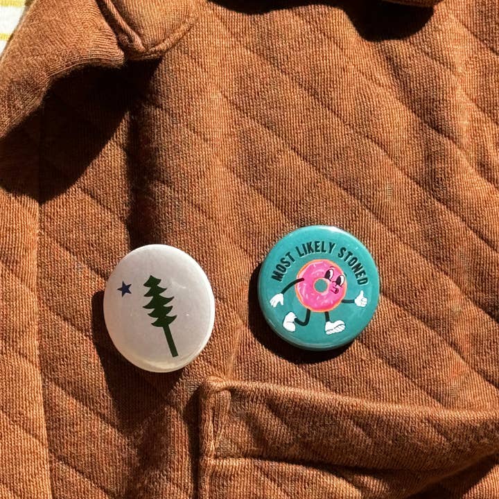 Stone Donut Design, LLC – wholesale Nål och knapp för kavajslag – Mest sannolikt stenad pinback-knapp1