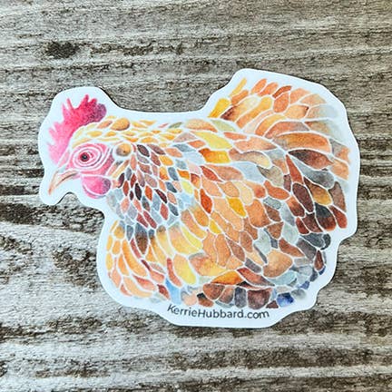 Kerrie Hubbard Design - Wholesale Sticker - FM-Mosaic Hen