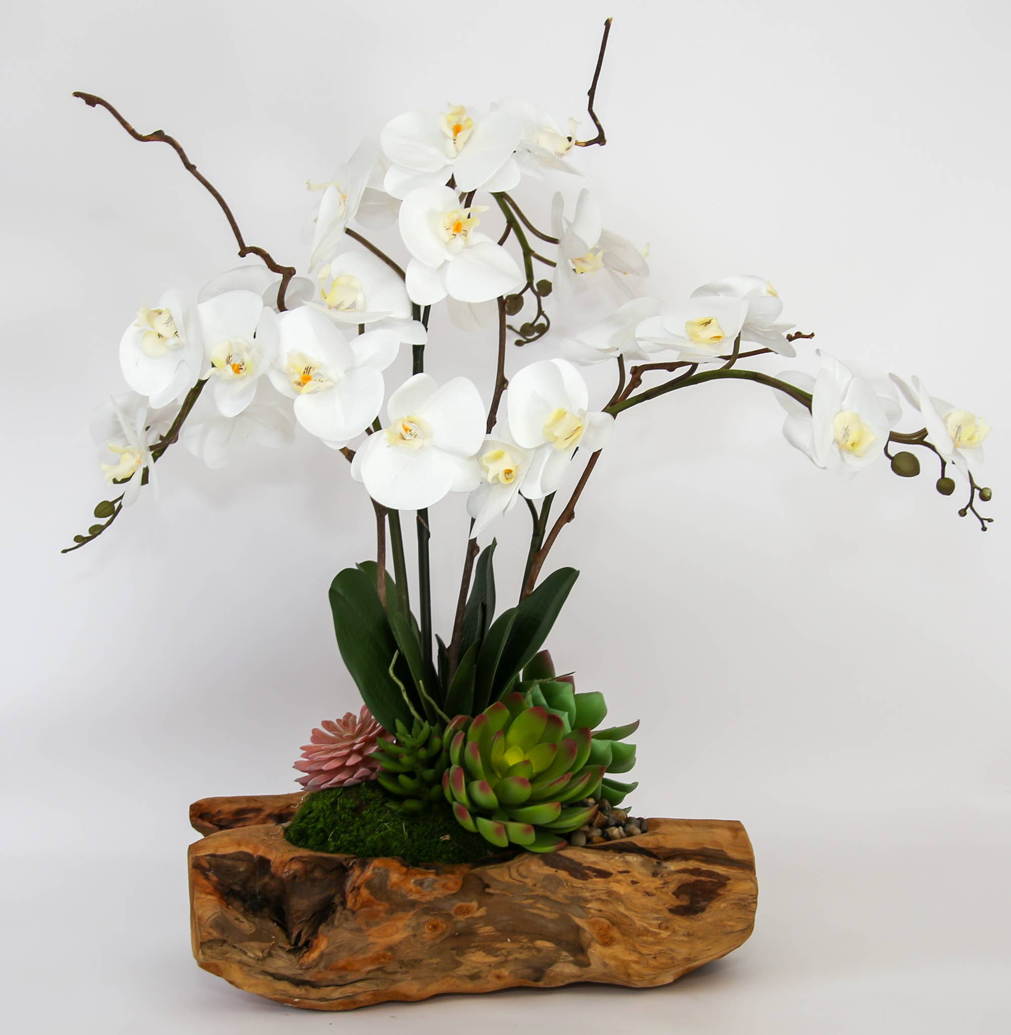 Forever Green Art - Wholesale Artificial Flowers - Live Edge Triple Orchid3