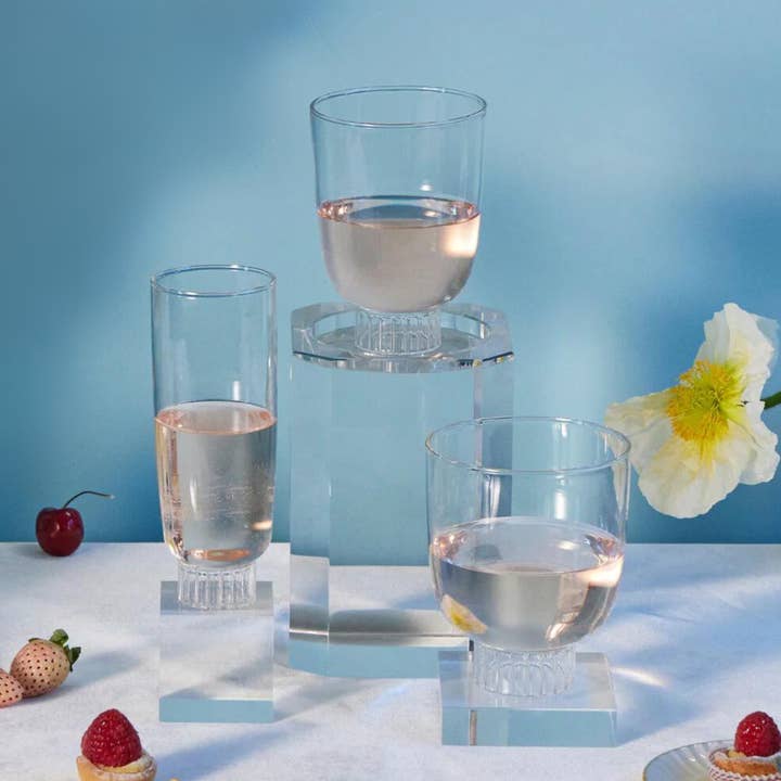 Clear Romantic Cocktail Glasses Grande | Set of Four for wholesale on Faire