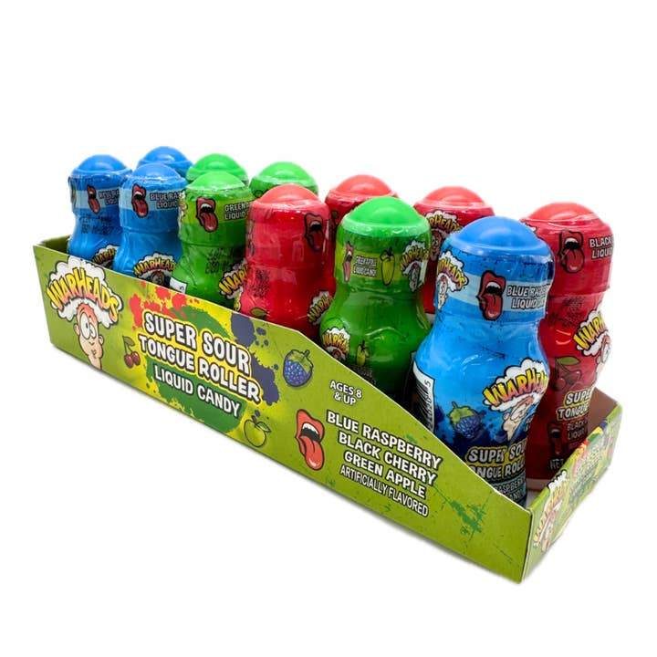 I Got Your Candy – Engroshandel Bolcher – Warheads Super Sour Tongue Roller Flydende slik 0,85 oz -12ct