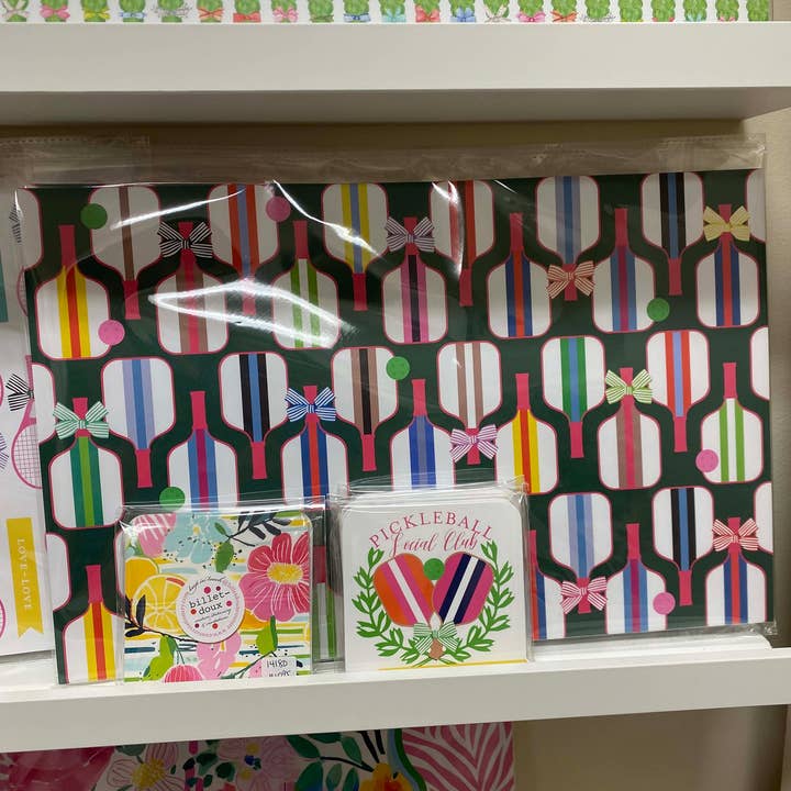 Pickleball Themed Disposable Paper Placemats Set #1 for wholesale by billet-doux