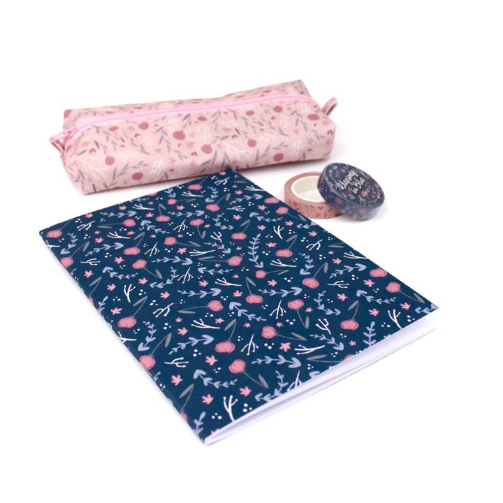 My Sweet Paper Card - Vente Cahiers - Carnet de notes Blue Flower - Jolis cahiers