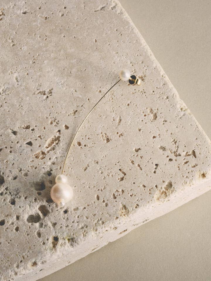 Precious Drawn Pearl Earrings for wholesale by COCii JEWELRY