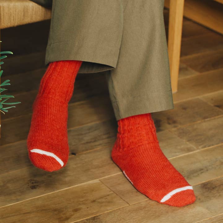 Meias Caneladas de Lã NK0102 por atacado de NISHIGUCHI KUTSUSHITA