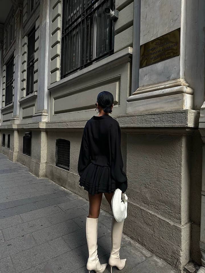 Standpoint Top - Wholesale Dress - Women's - The Luxe Pleated Shirt Dress - 10244