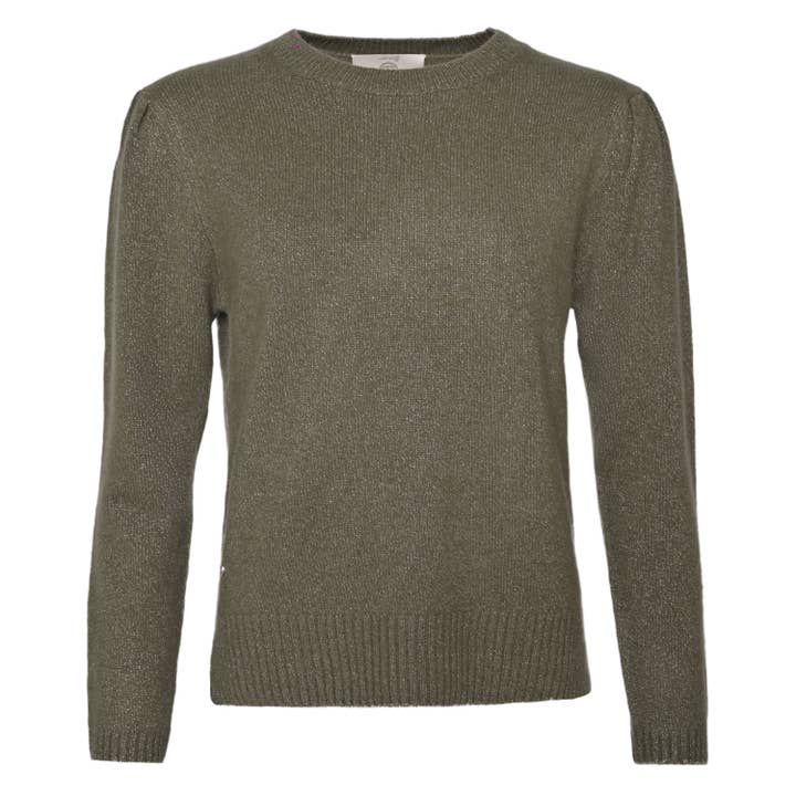 Cashmere Pullover Blair-cs with Lurex in Tea Leaf for wholesale by cute stuff GmbH