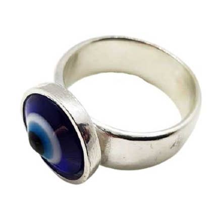 anello in argento con occhio turco per la vendita all'ingrosso da parte di Platasari