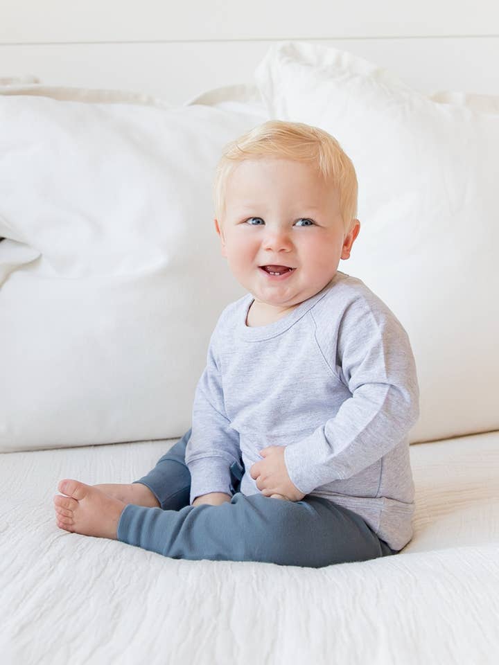 Colored Organics - Wholesale Lounge Sweatpants/Joggers - Kids - Organic Baby and Kids Cruz Jogger - Harbor