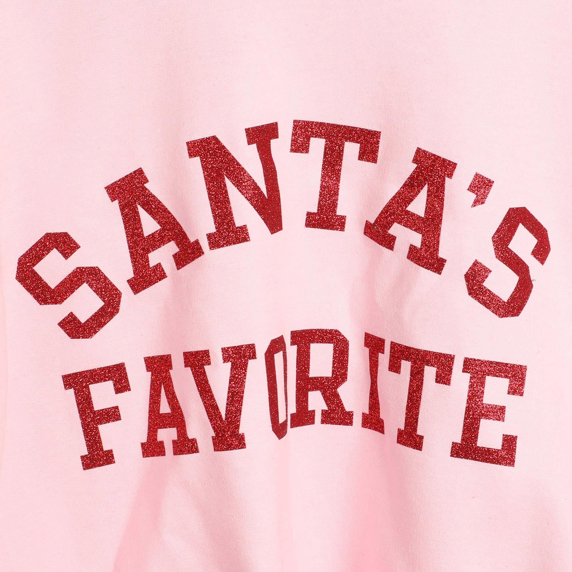 Fashion City - Wholesale Sweatshirt - Unisex - Santa's Favorite Glitter Logo Fleece Sweatshirt2
