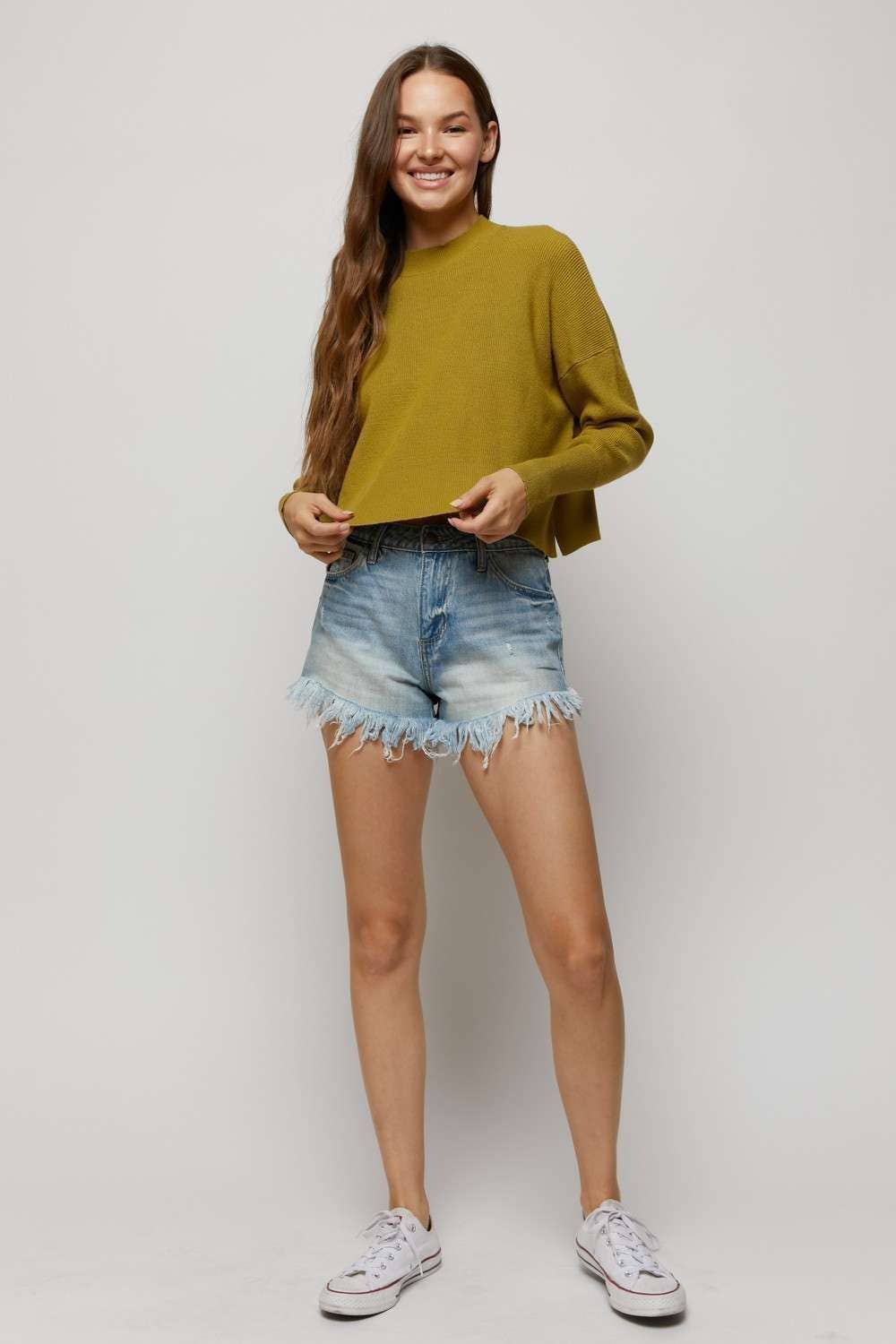 Hers & Mine - Wholesale Knit Top - Women's - MOCK NECK SIDE SLIT SWEATER TOP4