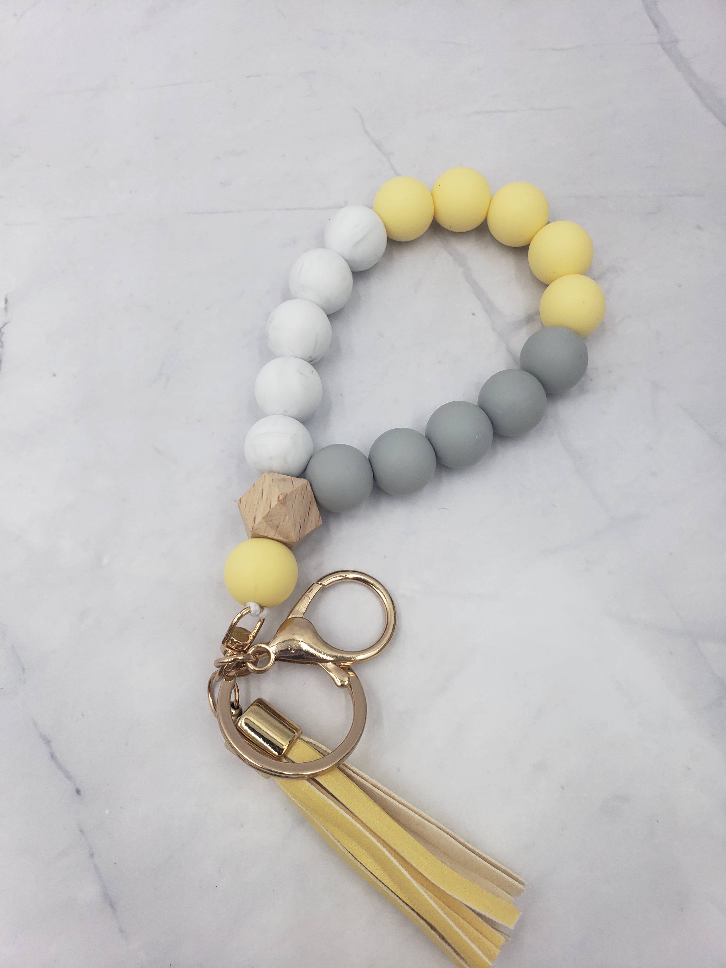 Designs by Kim - Wholesale Keychain Bracelet - Wristlet Bangle Keyring Silicone Beaded7