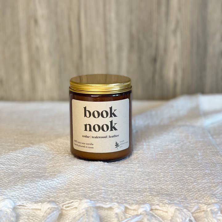 Sage Candle Co. - Vente Bougie en bocal - Book Nook - Bougie 100 % cire de soja5