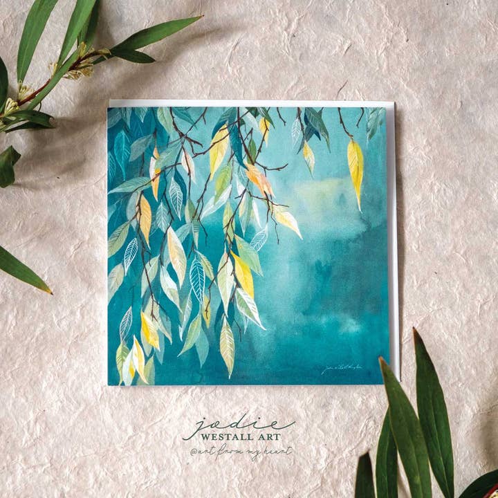 Autumn Leaves - Greeting Card for wholesale by Jodie Westall Art