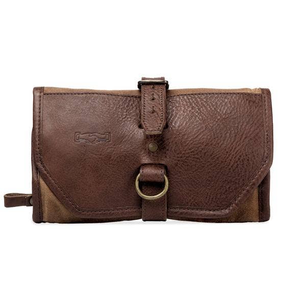 Mission Mercantile Leather Goods - Wholesale Toiletry Bag - Men's - Campaign Waxed Canvas Roll-Up Toiletry Shave Kit1