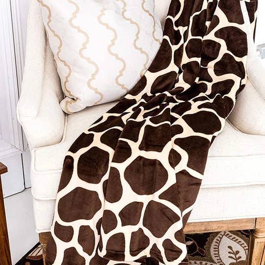 home mart goods – wholesale Throw blanket – Giraffe Super Soft Plush Warm Cozy Bed Throw Flannel Blanket
