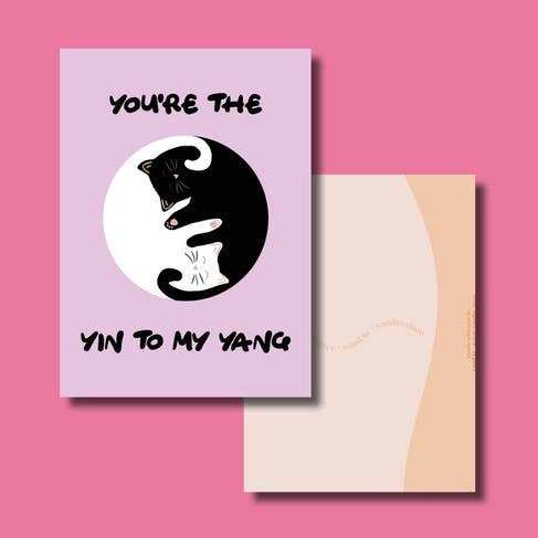 Sand to - Wholesale Love Card - Yin yang card0