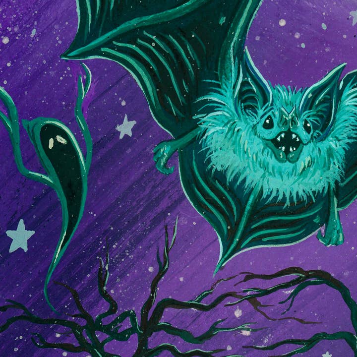 Soaring Over the Cemetery Giclee Print for wholesale by Meagan Meli Illustration