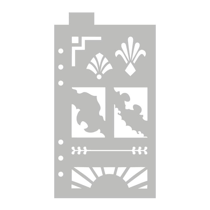 Art-Déco-Verzierung - Klassische A5-Journal-Schablone für den Großhandel von Oops a Daisy UK Ltd