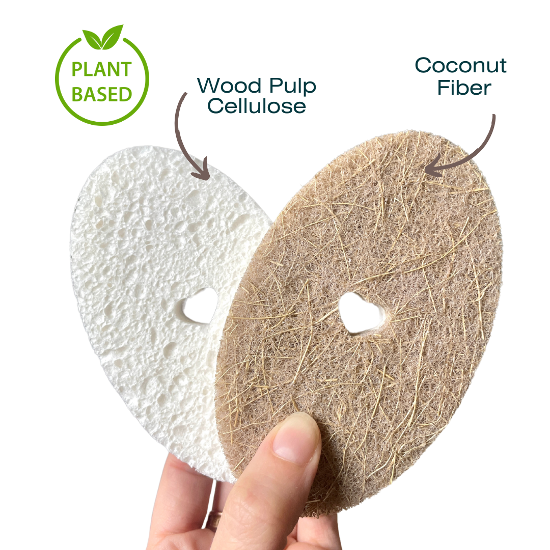 Scrub Be Love - Wholesale Cleaning Sponge - Scrub Be Love Sponges- Oval Heart Cut-Out Kitchen Sponge- Pack of 41