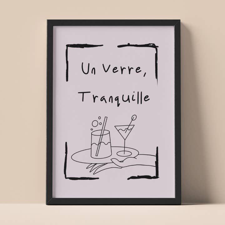 Minimalist French Quote Wall Art for wholesale by Chantelle Taylor Illustrations