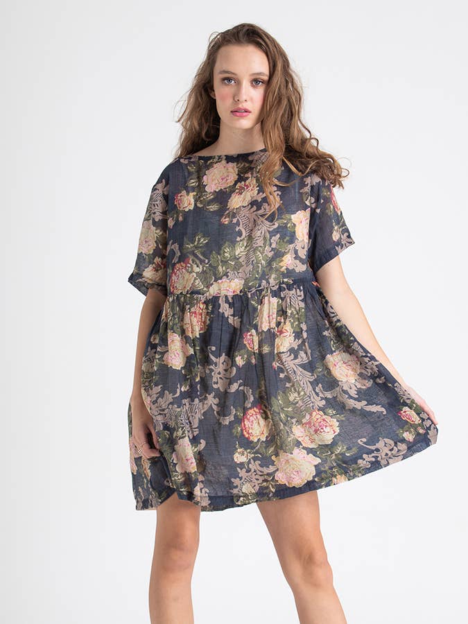 Miss Rose Sister Violet - Vendita all'ingrosso Vestito - Donna - DONNA - Vestito babydoll con bottoni