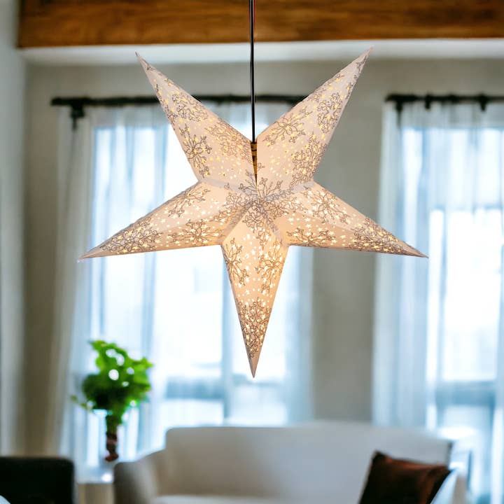 Om Gallery - Wholesale Paper Lantern/Lamp - Om Paper Star Lantern - Snow Day1