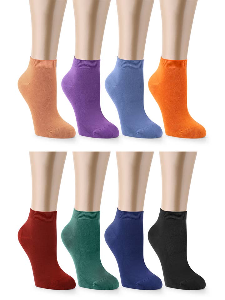 Ozzy Socks - Vente Chaussettes – femme - Chaussettes de sport en bambou pour femmes, lot de 8 paires