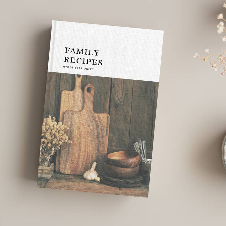My Hygge Shop - Wholesale Notebook - FAMILY RECIPES, Lined Notebook1