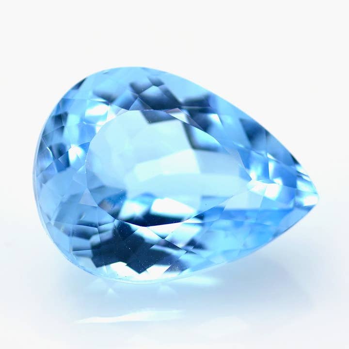 Topázio azul cortado pera 23.91ct por atacado de Naturjoya