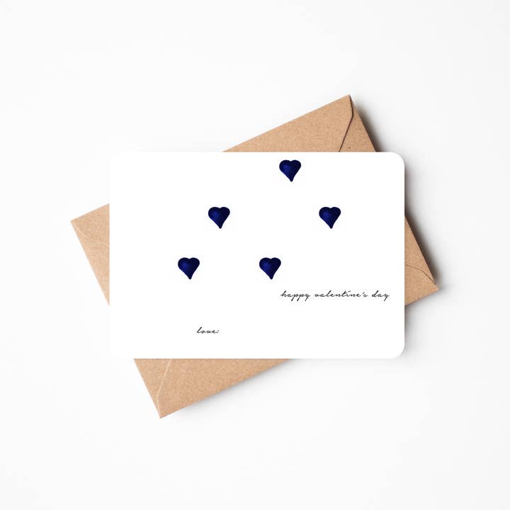 Set di 20 mini scatole per San Valentino, motivo: cuori blu per la vendita all'ingrosso da parte di Shortpockets