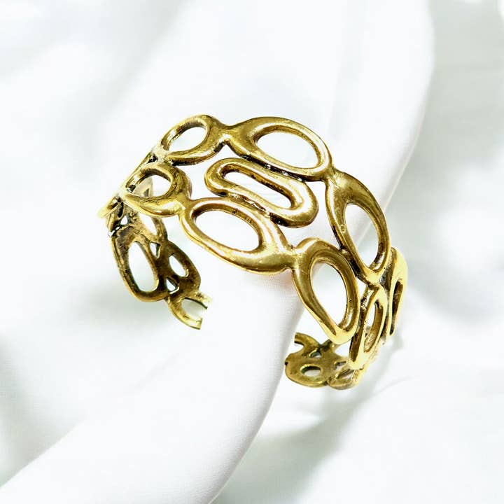 Item # BRN-2037 - Brass Cuff   for wholesale by The Ancient Bazaar Jewelry & Accessories
