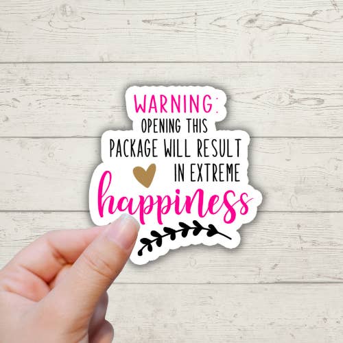 Extreme Happiness Small Business Packaging Stickers for wholesale by Forest Crafts