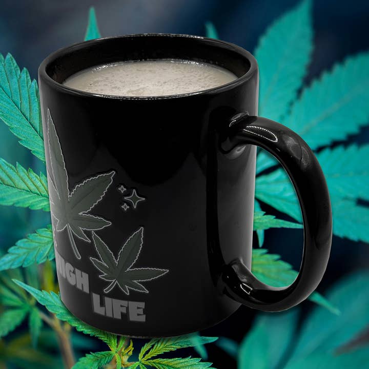 Mad Monkey - Mug "High Life Weed" - with Color Change for wholesale by Mad Monkey GmbH